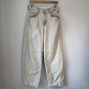 BDG Urban Outfitters Acid Wash Logan Buckle Barrel Baggy Jeans Womens W30